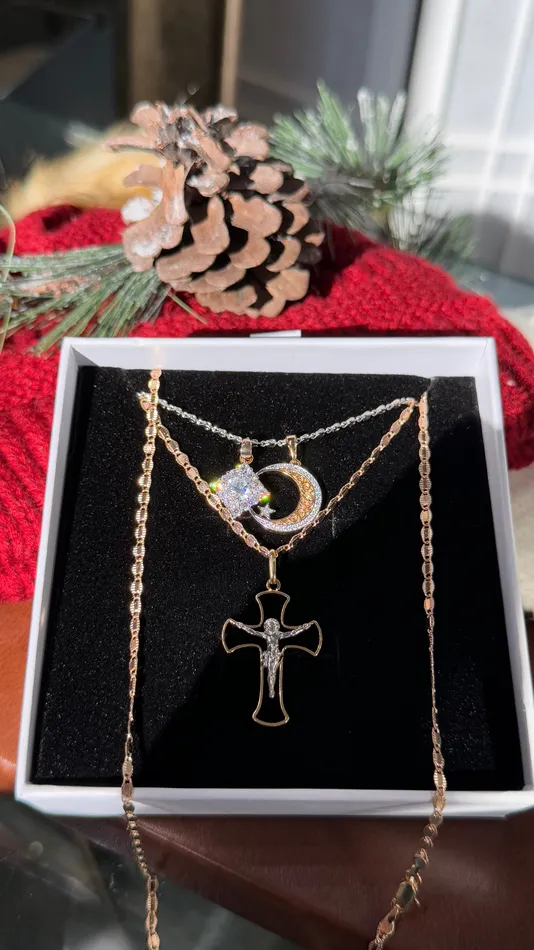 Necklaces Champagne Cruz Necklace Set MP Jewelry