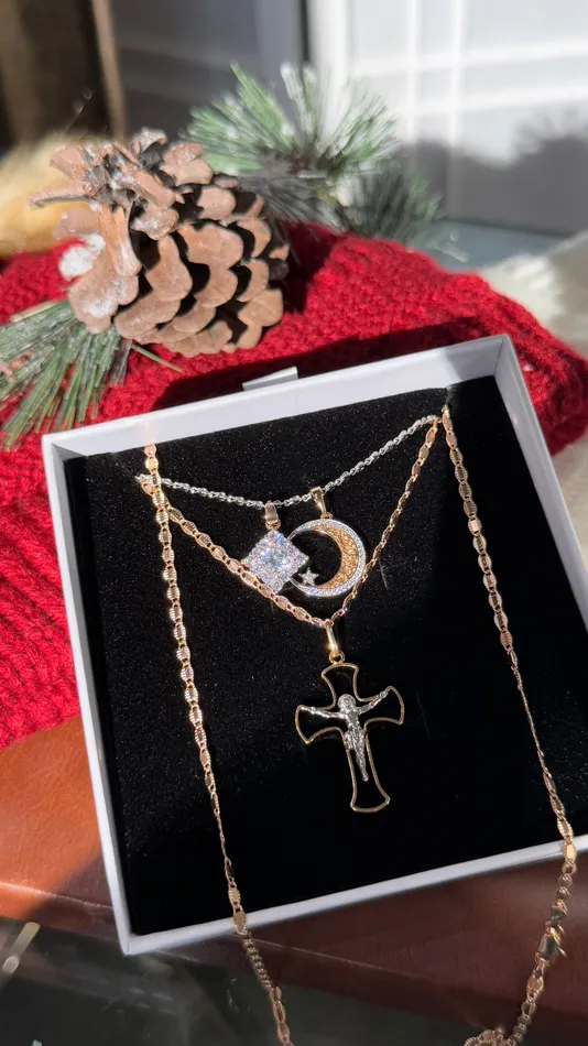 Necklaces Champagne Cruz Necklace Set MP Jewelry