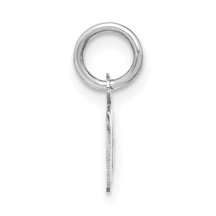 Necklaces Sterling Silver Rhodiumplated Upper case Letter M Initial Charm TreasureFineJewelers