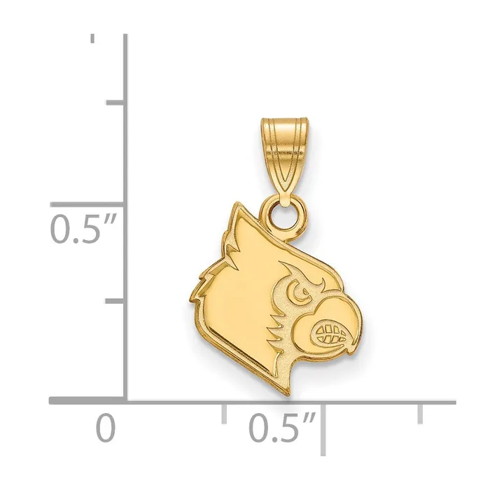 Necklaces TreasureFineJewelers 14k Gold University of Louisville Cardinal Small Pendant