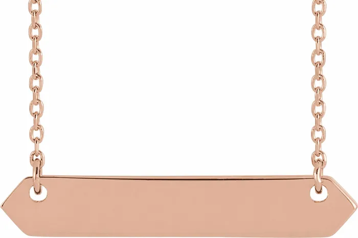Necklaces TreasureFineJewelers 14K Rose Gold 33x6 mm Geometric 1618 Necklace Necklaces TreasureFineJewelers 14K Rose Gold 33x6 mm Geometric 1618 Necklace