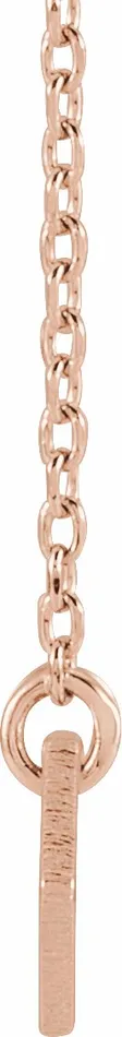 Necklaces TreasureFineJewelers 14K Rose Gold 33x6 mm Geometric 1618 Necklace