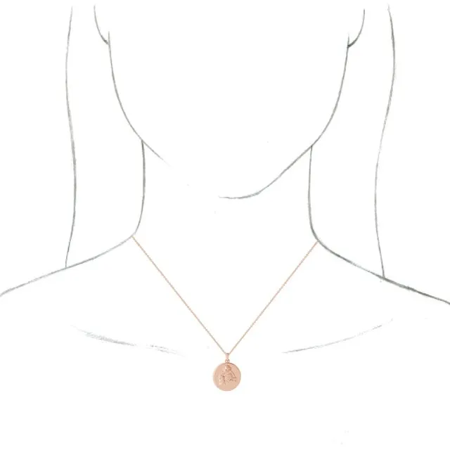 Necklaces TreasureFineJewelers 14K Rose Gold Buddha 1618 Necklace