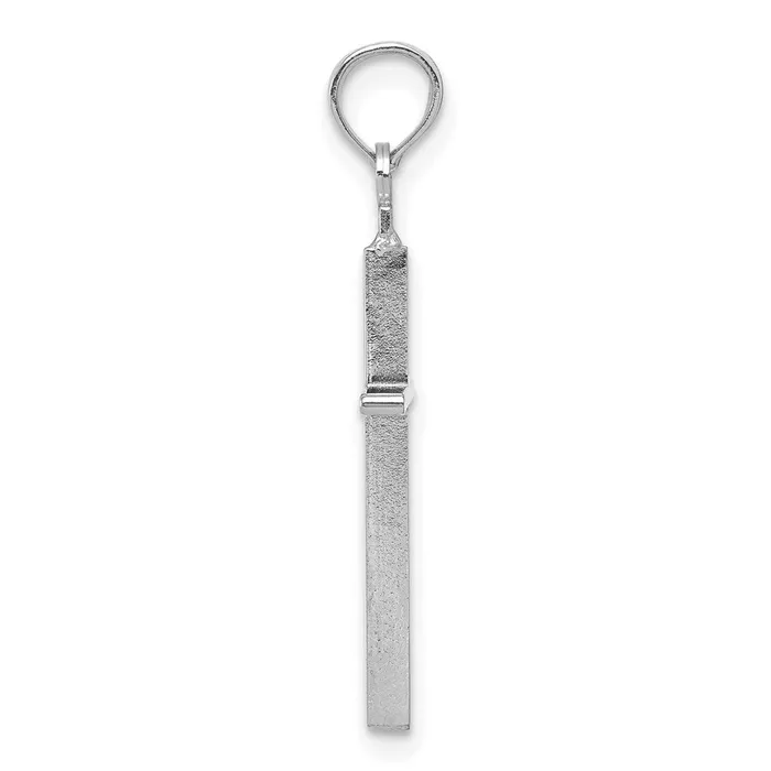 Necklaces TreasureFineJewelers 14K White Gold Polished Cross Pendant