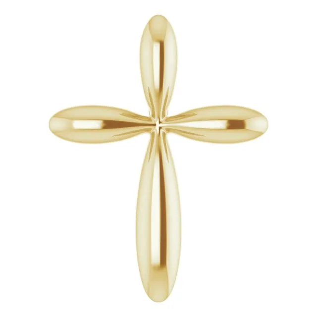 Necklaces TreasureFineJewelers 14K Yellow Gold 1465x112 mm Cross Pendant Necklaces TreasureFineJewelers 14K Yellow Gold 1465x112 mm Cross Pendant