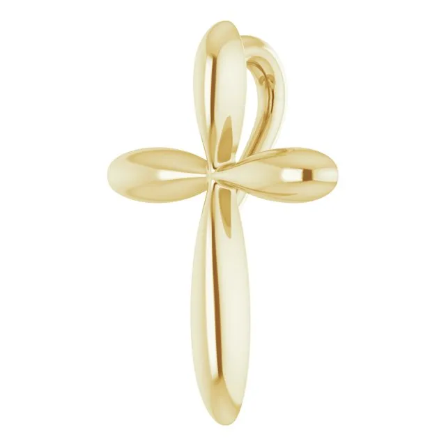 Necklaces TreasureFineJewelers 14K Yellow Gold 1465x112 mm Cross Pendant