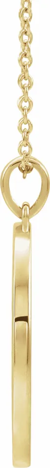 Necklaces TreasureFineJewelers 14K Yellow Gold 203x184 mm Ichthus Fish 1618 Necklace
