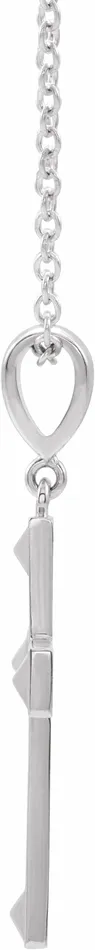 Necklaces TreasureFineJewelers Sterling Silver Cross 20 Necklace