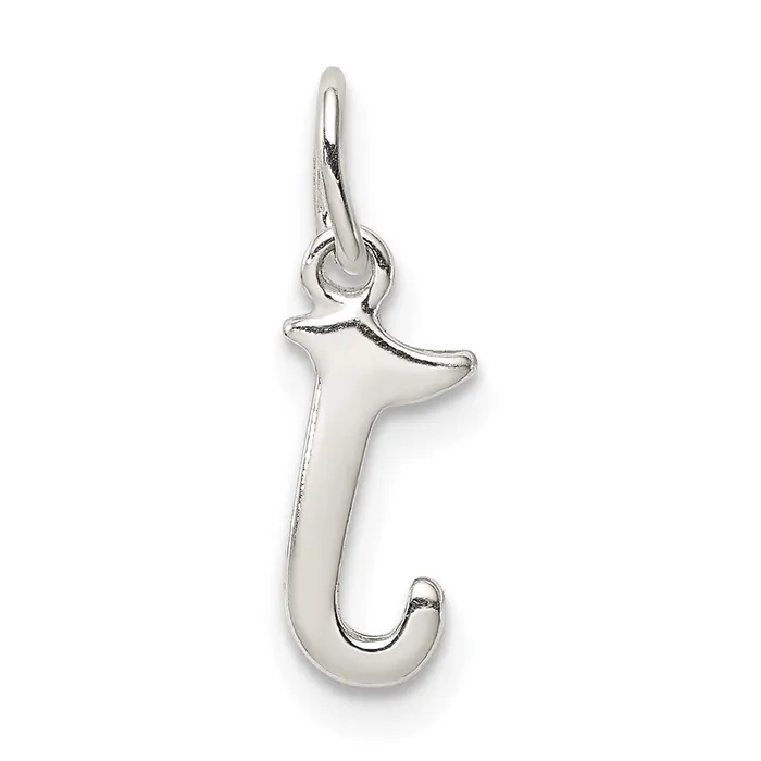 Necklaces TreasureFineJewelers Sterling Silver Letter J Initial Charm