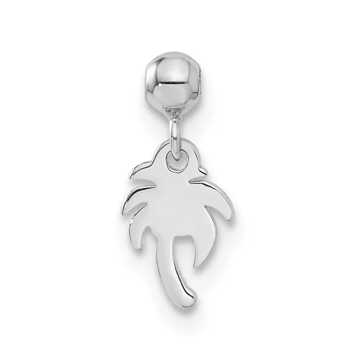 Necklaces TreasureFineJewelers Sterling Silver Mio Memento Dangle Palm Tree Charm