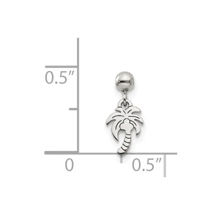 Necklaces TreasureFineJewelers Sterling Silver Mio Memento Dangle Palm Tree Charm