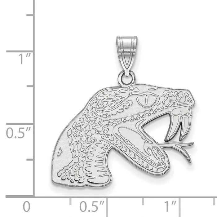 Necklaces TreasureFineJewelers Sterling Silver Rhodiumplated Florida A and M University Rattler Large Pendant