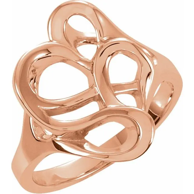 Rings 14K Rose Freeform Ring TreasureFineJewelers