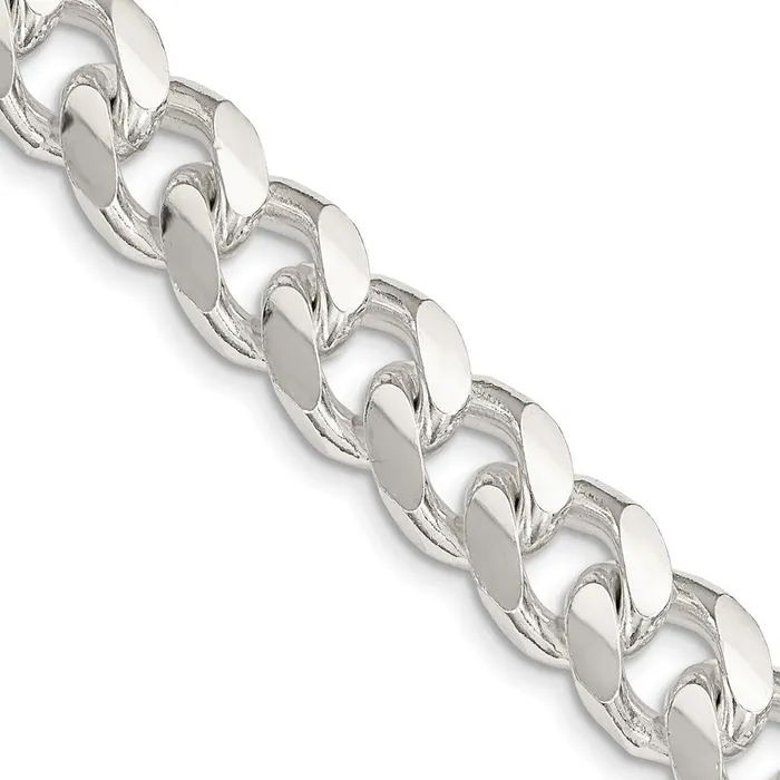 Rings Sterling Silver 105mm Domed w Side Dimondcut Curb Chain TreasureFineJewelers Rings Sterling Silver 105mm Domed w Side Dimondcut Curb Chain TreasureFineJewelers
