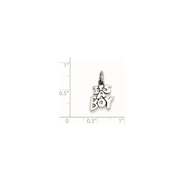 Rings Sterling Silver Antique Its A Boy Charm TreasureFineJewelers