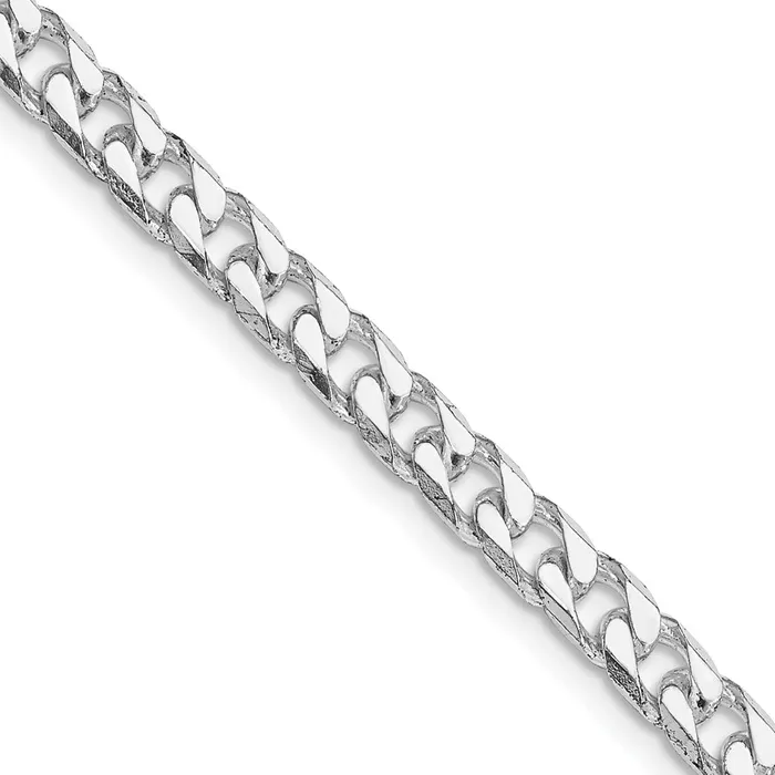 Rings Sterling Silver Rhodiumplated Polished 5mm Curb Chain TreasureFineJewelers Rings Sterling Silver Rhodiumplated Polished 5mm Curb Chain TreasureFineJewelers