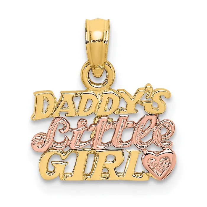Rings TreasureFineJewelers 14k TwoTone DADDYS LITTLE GIRL Charm