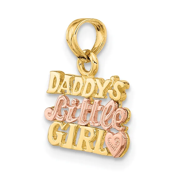 Rings TreasureFineJewelers 14k TwoTone DADDYS LITTLE GIRL Charm