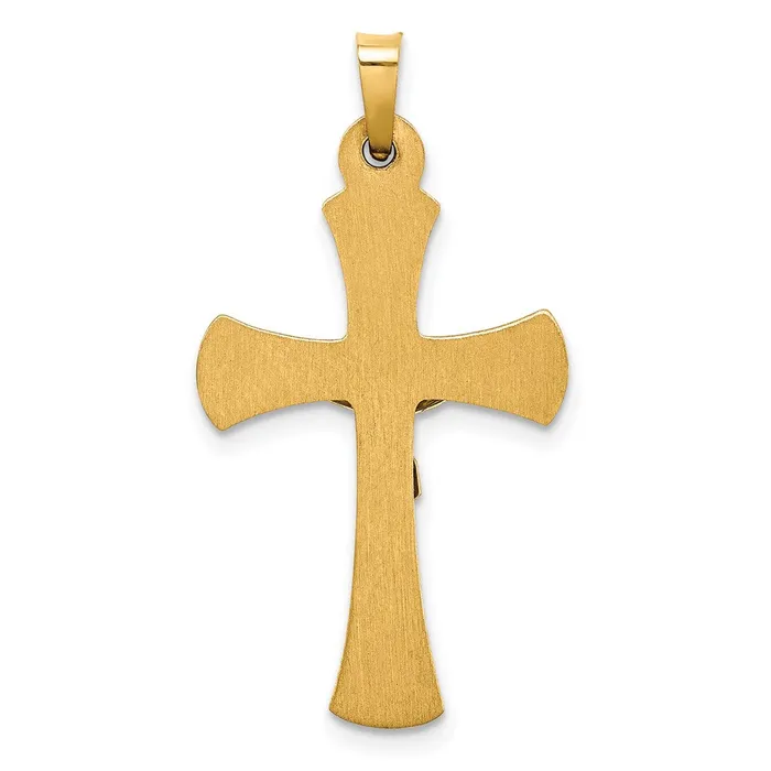 Rings TreasureFineJewelers 14k Twotone INRI Hollow Crucifix Pendant