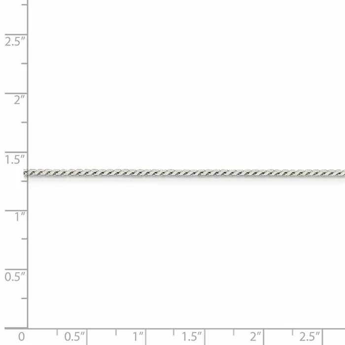 Rings TreasureFineJewelers Sterling Silver 125mm Round Franco Chain