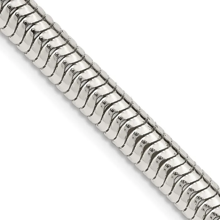 Rings TreasureFineJewelers Sterling Silver 6mm Round Snake Chain