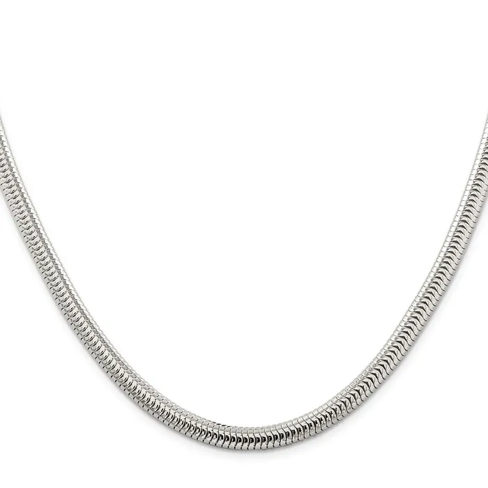 Rings TreasureFineJewelers Sterling Silver 6mm Round Snake Chain
