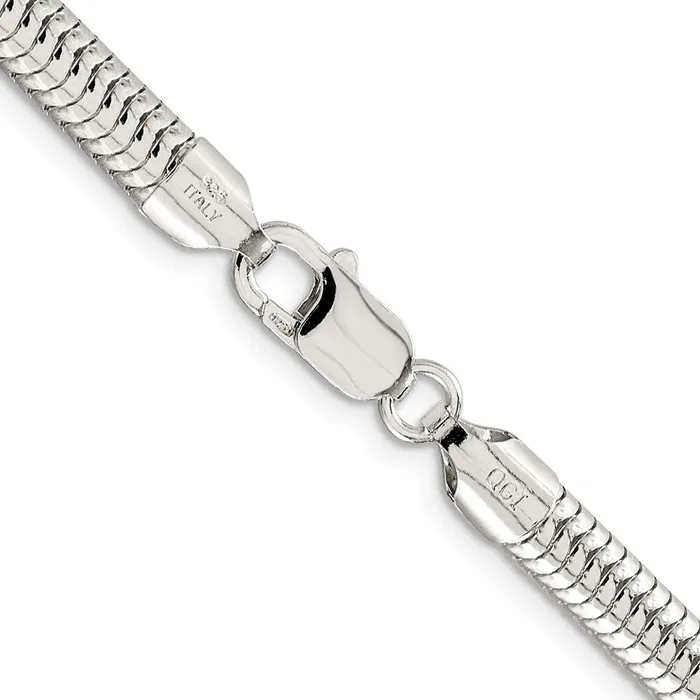 Rings TreasureFineJewelers Sterling Silver 6mm Round Snake Chain