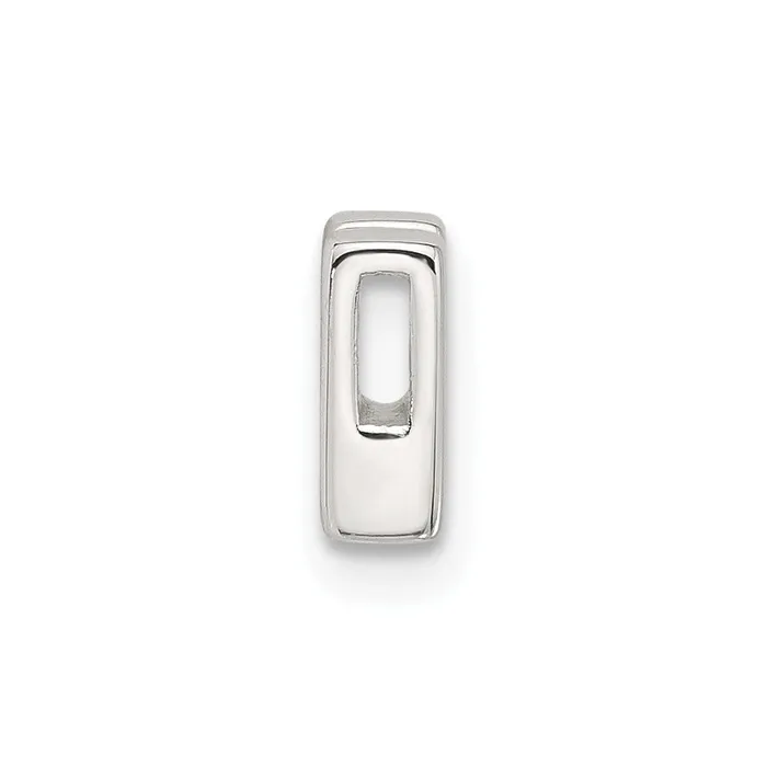 Rings TreasureFineJewelers Sterling Silver Ecoated Letter N Slide Charm