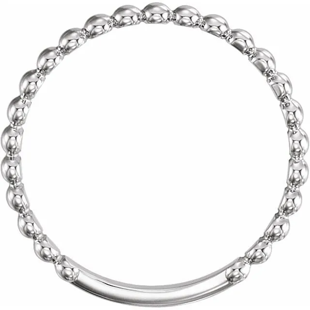 Sterling Silver 2 mm Stackable Bead Ring TreasureFineJewelers Rings
