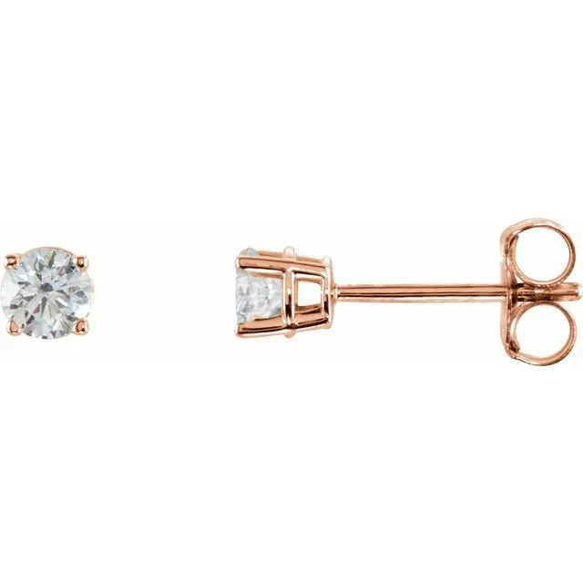 Sterling Silver 35 mm Imitation White Cubic Zirconia Stud Earrings with Friction Post TreasureFineJewelers Earrings Sterling Silver 35 mm Imitation White Cubic Zirconia Stud Earrings with Friction Post TreasureFineJewelers Earrings