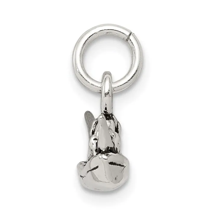Sterling Silver Antiqued Boat Charm TreasureFineJewelers Rings