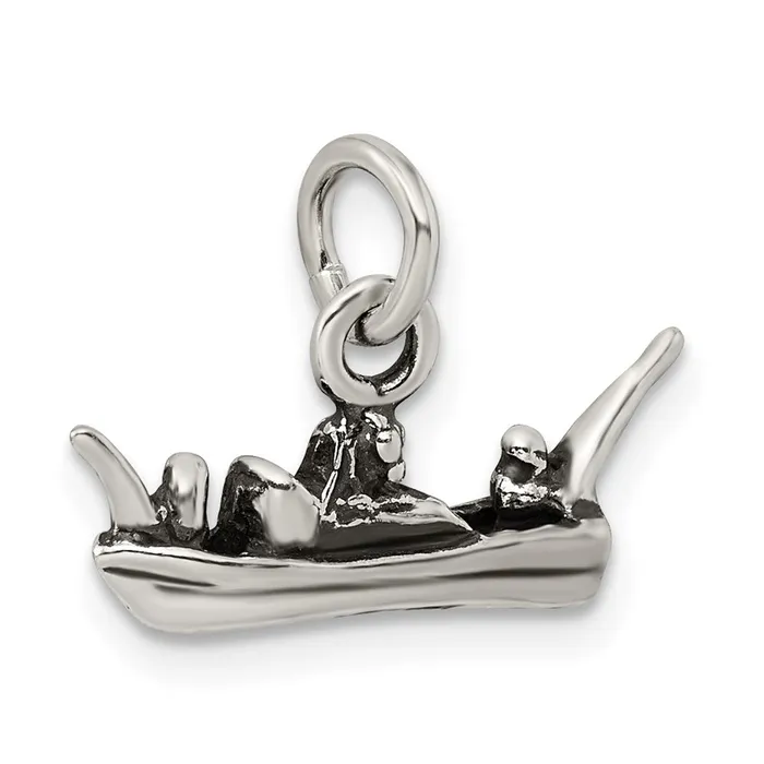 Sterling Silver Antiqued Boat Charm TreasureFineJewelers Rings