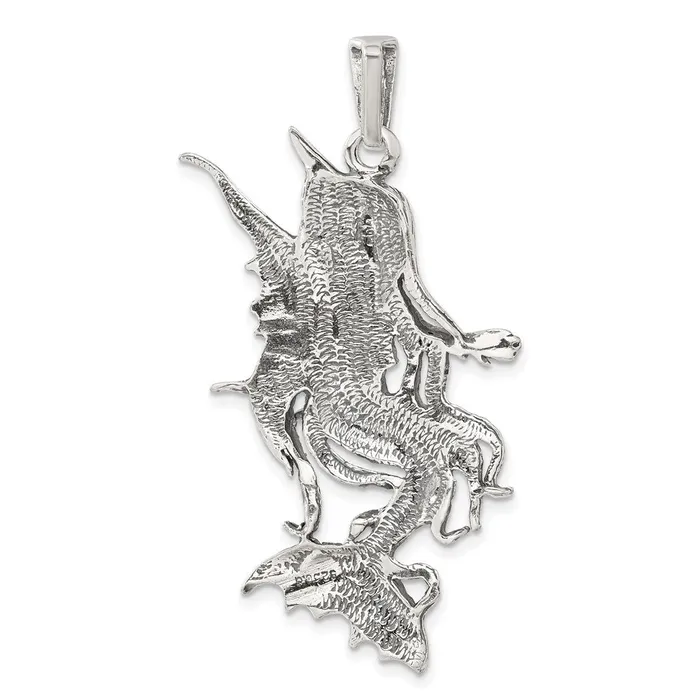 Sterling Silver Antiqued Mermaid Pendant TreasureFineJewelers Necklaces