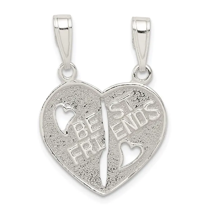 Sterling Silver Best Friends Break apart Heart TreasureFineJewelers Rings