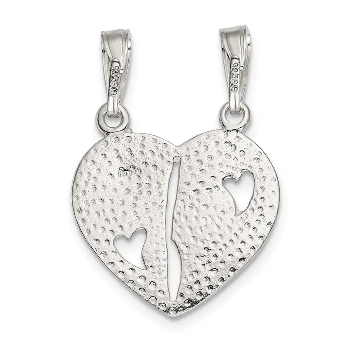 Sterling Silver Best Friends Break apart Heart TreasureFineJewelers Rings