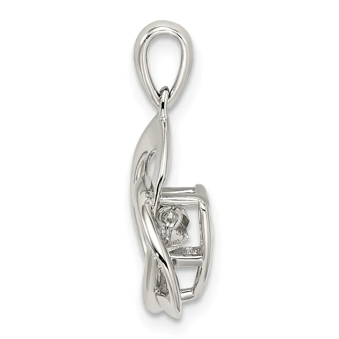 Sterling Silver Platinumplated Vibrant CZ Swarovski Zirconia Pendant TreasureFineJewelers Necklaces