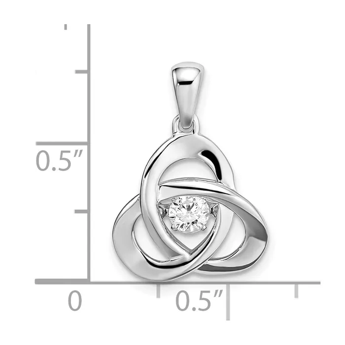Sterling Silver Platinumplated Vibrant CZ Swarovski Zirconia Pendant TreasureFineJewelers Necklaces