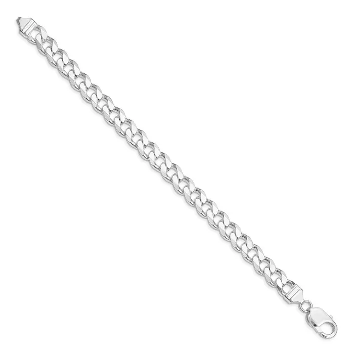 Sterling Silver Rhodiumplated 9mm Curb Chain TreasureFineJewelers Rings