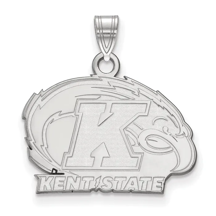 Sterling Silver Rhodiumplated Kent State University Small Pendant TreasureFineJewelers Necklaces Sterling Silver Rhodiumplated Kent State University Small Pendant TreasureFineJewelers Necklaces