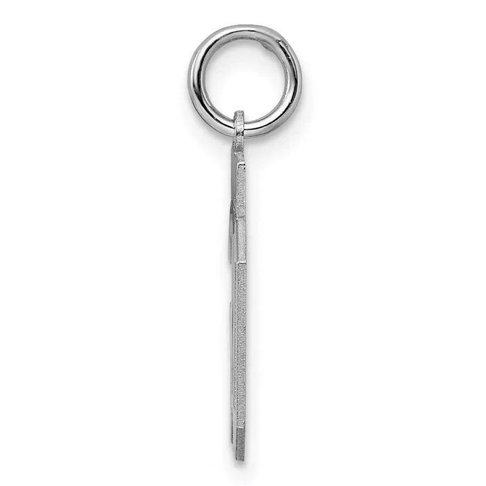 Sterling SilverRhodiumplated Polished Number 30 Charm TreasureFineJewelers Rings