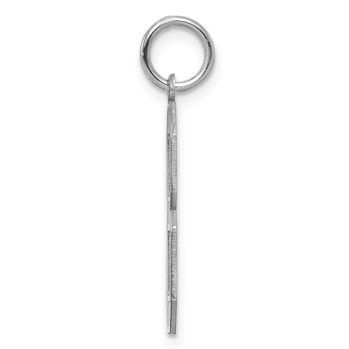 Sterling SilverRhodiumplated Satin Number 8 Charm TreasureFineJewelers Rings