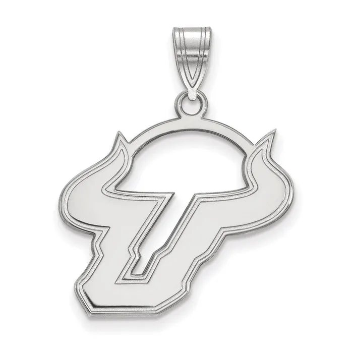 Sterling Silver Rhodiumplated University of South Florida Bull Large Pendant TreasureFineJewelers Necklaces Sterling Silver Rhodiumplated University of South Florida Bull Large Pendant TreasureFineJewelers Necklaces
