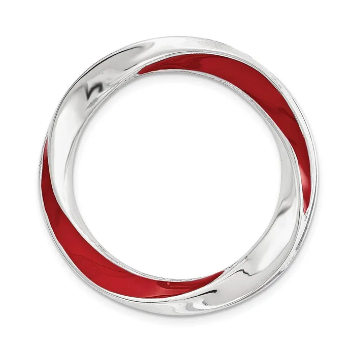 Sterling Silver Stackable Expressions Medium Red Enameled Chain Slide TreasureFineJewelers Rings Sterling Silver Stackable Expressions Medium Red Enameled Chain Slide TreasureFineJewelers Rings