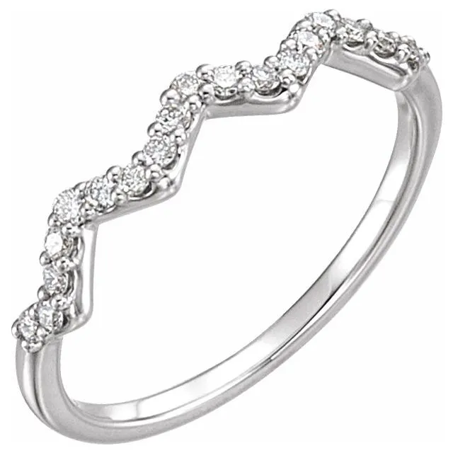 TreasureFineJeweler Rings 14K White 15 CTW Natural Diamond Stackable Ring TreasureFineJeweler Rings 14K White 15 CTW Natural Diamond Stackable Ring