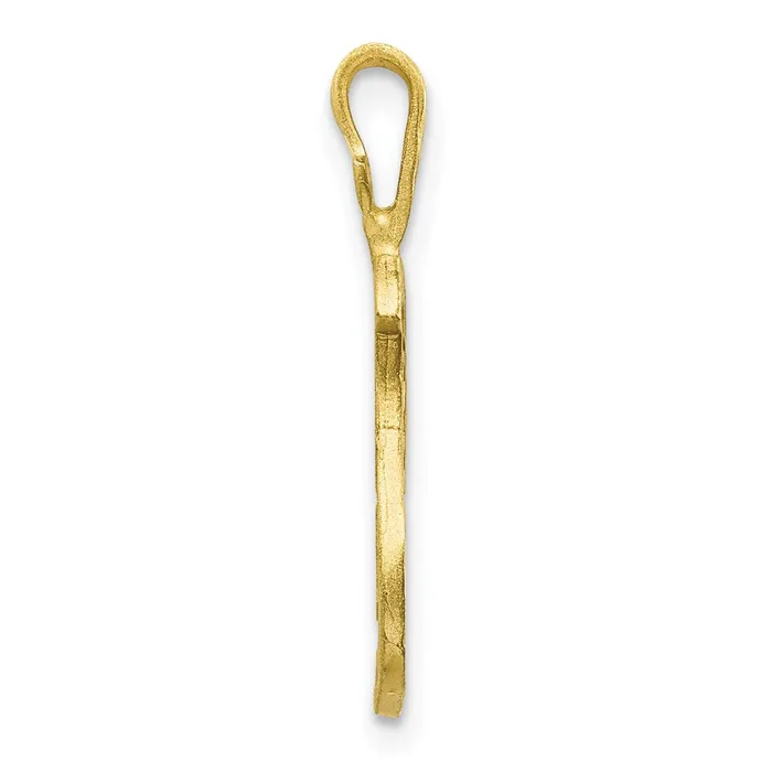 TreasureFineJewelers 10k Yellow Gold Initial T Pendant Necklaces