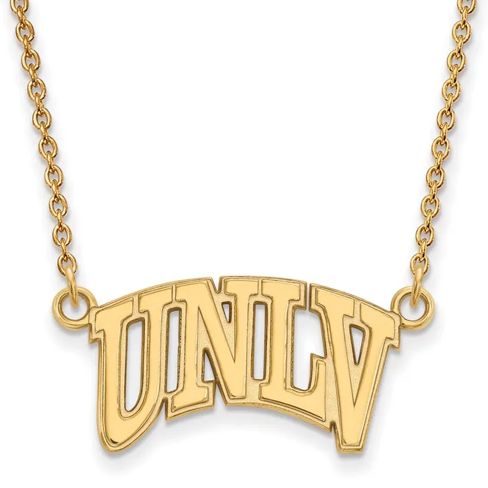 TreasureFineJewelers 10K Yellow Gold University of Nevada Las Vegas Small Pendant with Necklace Necklaces TreasureFineJewelers 10K Yellow Gold University of Nevada Las Vegas Small Pendant with Necklace Necklaces
