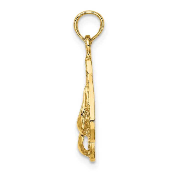TreasureFineJewelers 14K ANTIGUA WI Double FlipFlop Charm Charm Necklaces