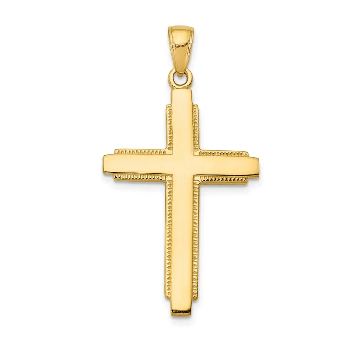 TreasureFineJewelers 14K Solid Cross Pendant Necklaces