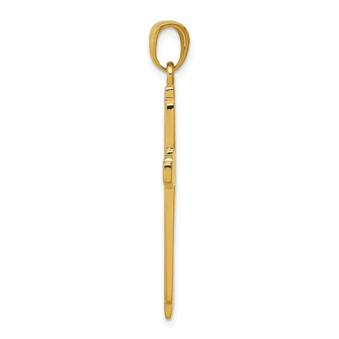 TreasureFineJewelers 14K Solid Cross Pendant Necklaces