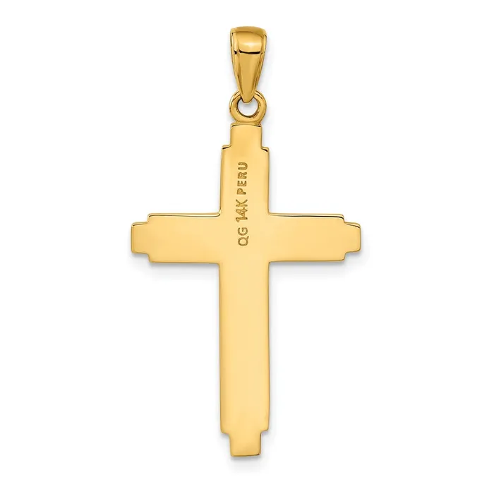 TreasureFineJewelers 14K Solid Cross Pendant Necklaces